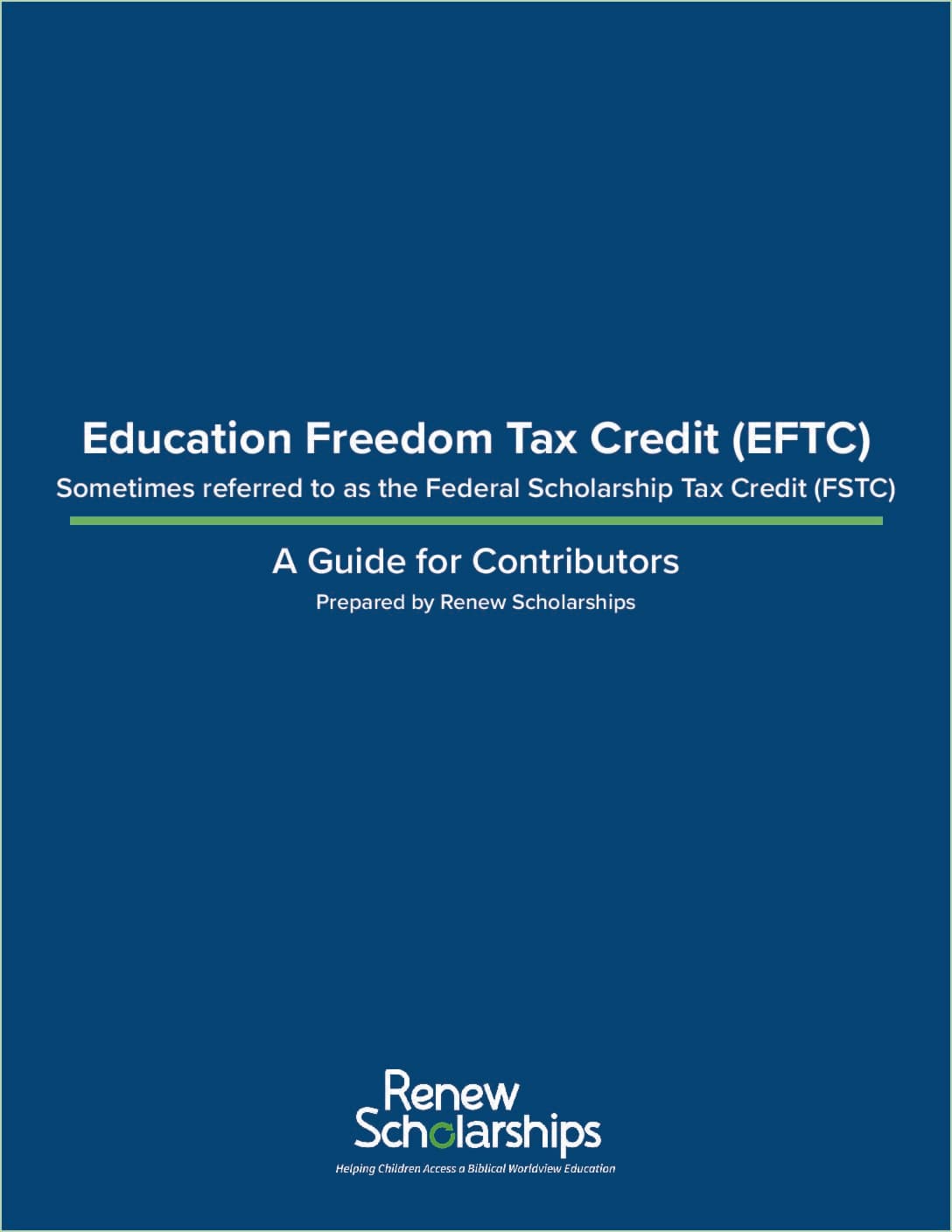 Cover of EFTC: A Guide for Contributors