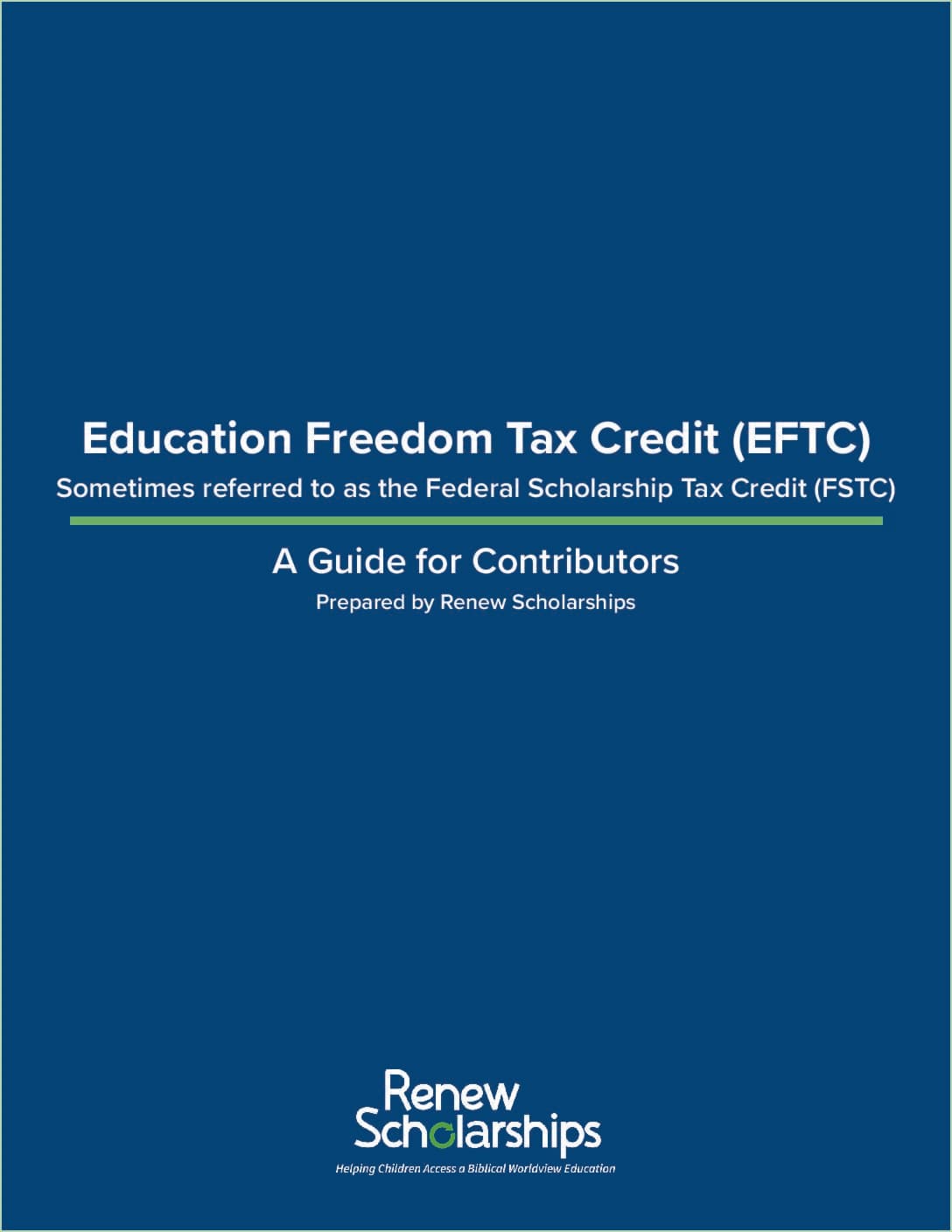 Cover of EFTC: A Guide for Contributors