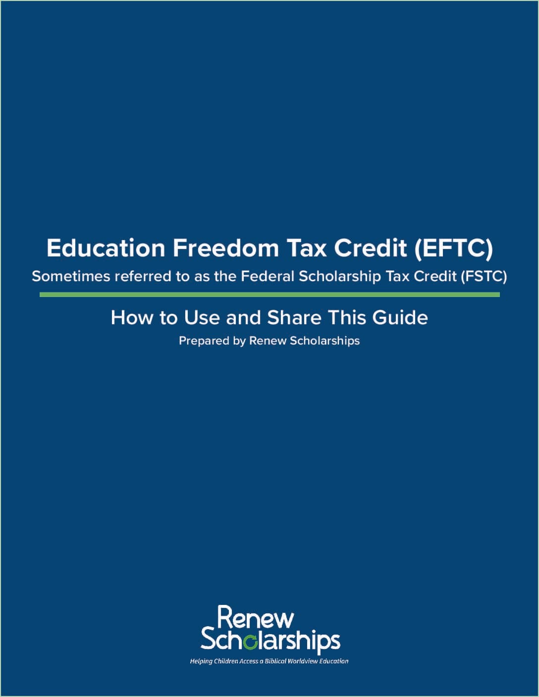 Cover of the EFTC Guide Series introduction document