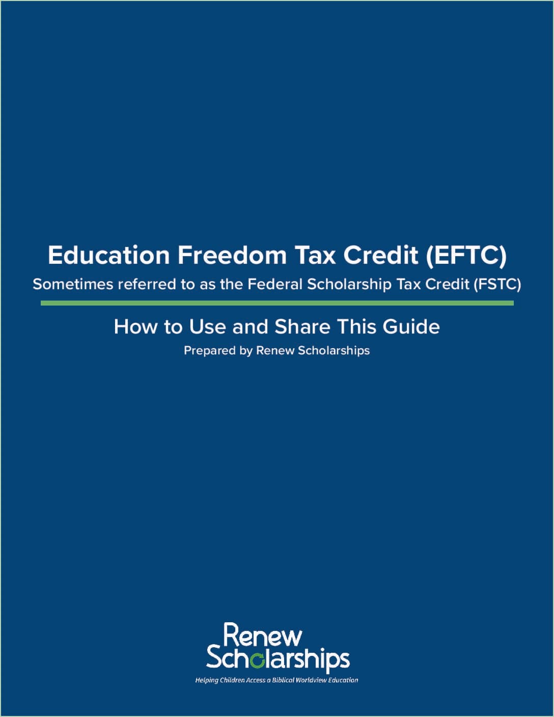 Cover of the EFTC Guide Series introduction document