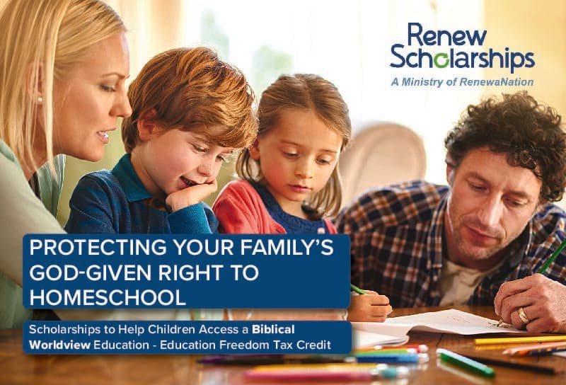 Front of the printable homeschool EFTC postcard